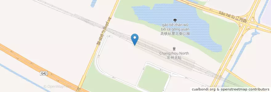 Mapa de ubicacion de B1 BRT常州北站 en 中国, 常州市, 新北区 (Xinbei).