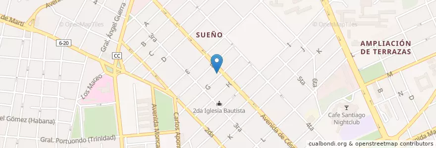 Mapa de ubicacion de Patio Sueño en Kuba, Santiago De Cuba, Santiago De Cuba, Ciudad De Santiago De Cuba.