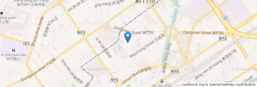 Mapa de ubicacion de 新竹美學館 en تايوان, مقاطعة تايوان, سين شو.