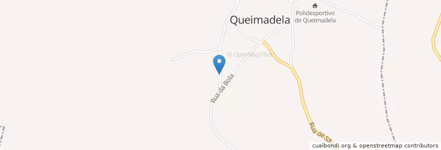 Mapa de ubicacion de Queimadela en البرتغال, المنطقة الشمالية (البرتغال), فيسيو, دويرة, Armamar, Queimadela.