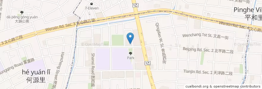 Mapa de ubicacion de 賴炳文整形外科診所 en 타이완, 타이중 시, 베이툰 구, 베이구.