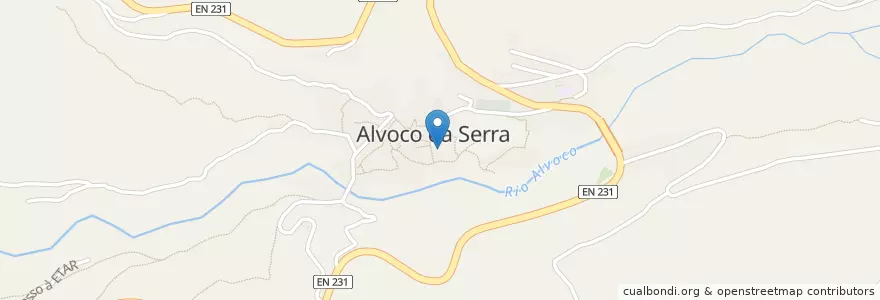 Mapa de ubicacion de Alvoco da Serra en Португалия, Guarda, Центральный Регион, Serra Da Estrela, Seia, Alvoco Da Serra.