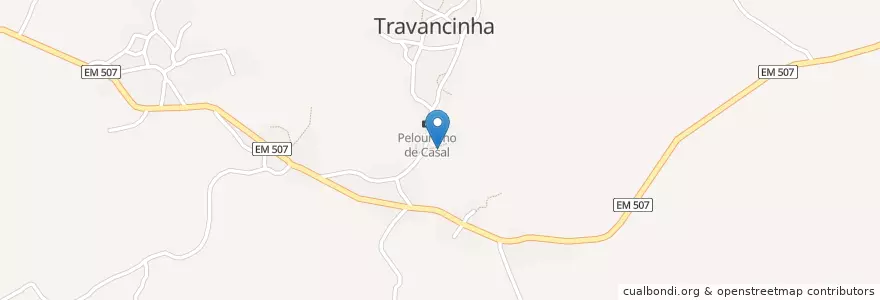 Mapa de ubicacion de Travancinha en 葡萄牙, Guarda, Centro, Serra Da Estrela, Seia, Travancinha.