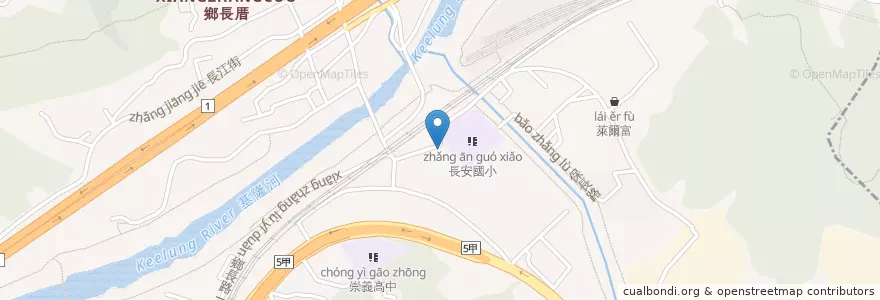Mapa de ubicacion de 新北市圖書館汐止長安分館 en 타이완, 신베이 시, 시즈 구.