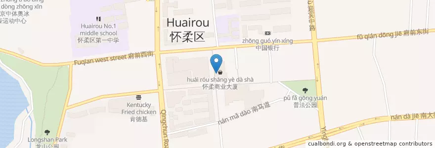 Mapa de ubicacion de 呷哺呷哺 en الصين, بكين, خبي, 怀柔区 / Huairou.