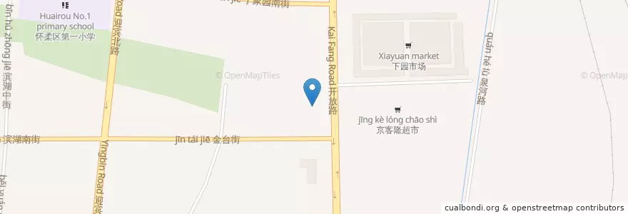 Mapa de ubicacion de 老边饺子馆 en China, Beijing, Hebei, Huairou District.