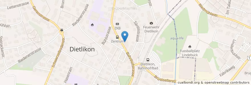 Mapa de ubicacion de Kleintierpraxis Zentrum en Швейцария, Цюрих, Бюлах, Dietlikon.