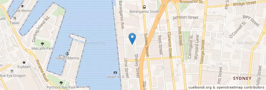 Mapa de ubicacion de Vessel Cafe en Australië, Nieuw-Zuid-Wales, Sydney.