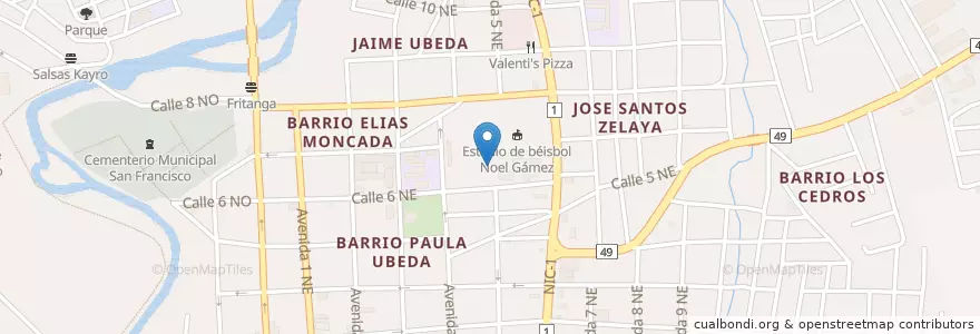 Mapa de ubicacion de Nica's Sports Bar & Coffee en ニカラグア, エステリ県, Estelí (Municipio), Estelí.