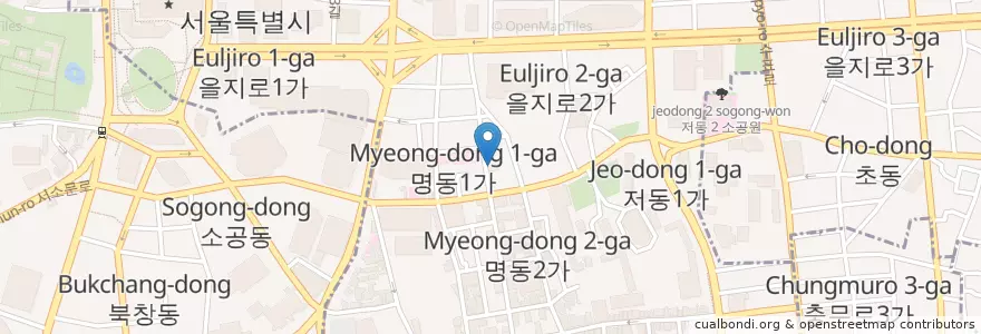 Mapa de ubicacion de Gangnam Myeonok Myeongdong. Stew Beef Ribs en Corea Del Sur, Seúl, 명동.