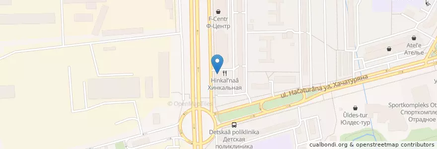 Mapa de ubicacion de Изи паб en روسیه, Центральный Федеральный Округ, Москва, Северо-Восточный Административный Округ, Район Отрадное.