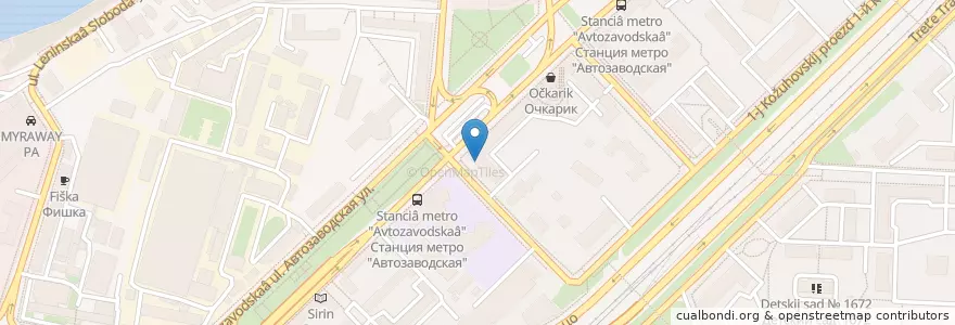 Mapa de ubicacion de Чайникофф en Russia, Central Federal District, Moscow, Southern Administrative Okrug, Danilovsky District.