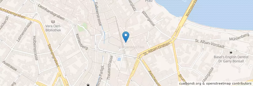 Mapa de ubicacion de Kafka am Strand en Schweiz/Suisse/Svizzera/Svizra, Basel-Stadt, Basel.