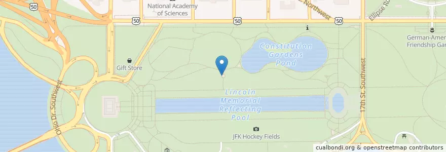 Mapa de ubicacion de Restroom en United States, Washington, D.C., Washington.