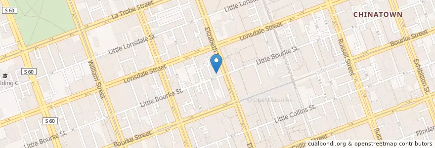 Mapa de ubicacion de Hana's Kitchen en Australien, Victoria, City Of Melbourne.