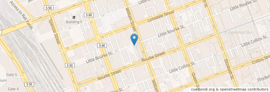 Mapa de ubicacion de Slate en Australien, Victoria, City Of Melbourne.