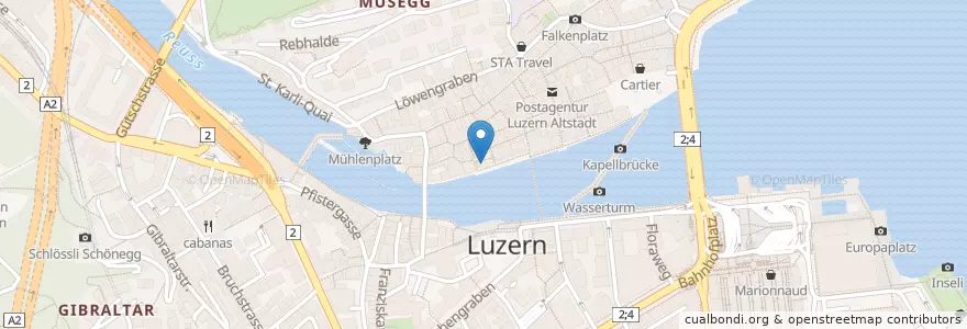 Mapa de ubicacion de Núcleo de Estudos Espíritas Clara de Assis en 스위스, Luzern, 루체른.