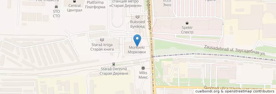 Mapa de ubicacion de Carl's Jr. en Rusland, Северо-Западный Федеральный Округ, Oblast Leningrad, Sint-Petersburg, Приморский Район, Округ № 65.