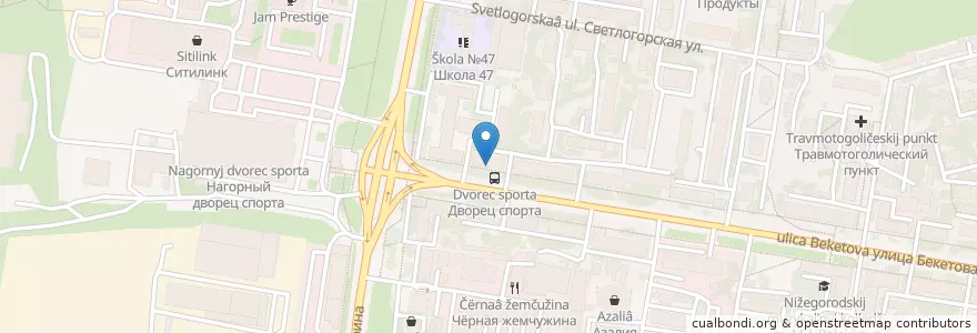 Mapa de ubicacion de Bronx en Rusia, Приволжский Федеральный Округ, Óblast De Nizhni Nóvgorod, Городской Округ Нижний Новгород.