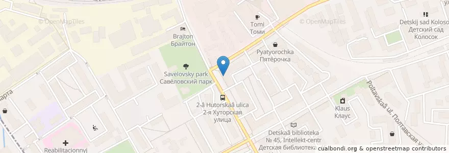 Mapa de ubicacion de Столички en Россия, Центральный Федеральный Округ, Москва, Северный Административный Округ, Савёловский Район.
