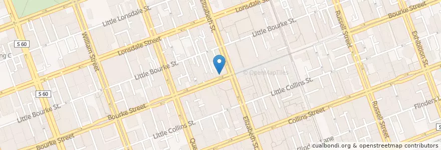 Mapa de ubicacion de Shanghai Street en Австралия, Виктория, City Of Melbourne.