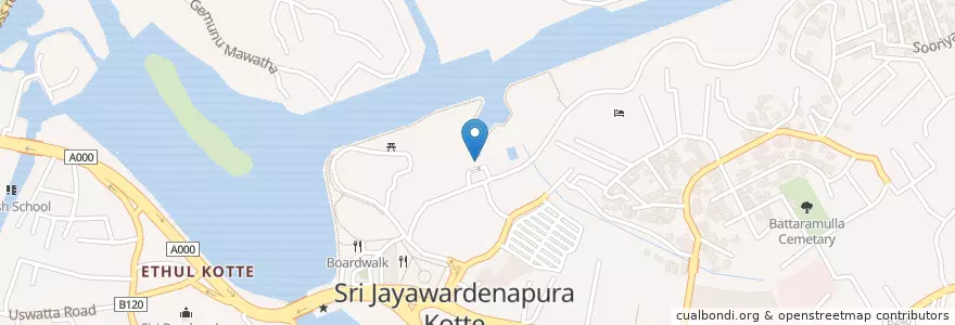 Mapa de ubicacion de The Long Bar by the Edge en Sri Lanka, බස්නාහිර පළාත, කොළඹ දිස්ත්‍රික්කය.