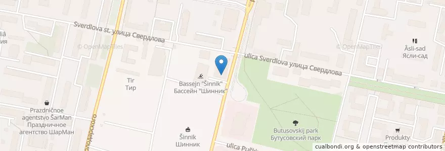 Mapa de ubicacion de Кофешка en Rusia, Distrito Federal Central, Óblast De Yaroslavl, Ярославский Район, Городской Округ Ярославль.
