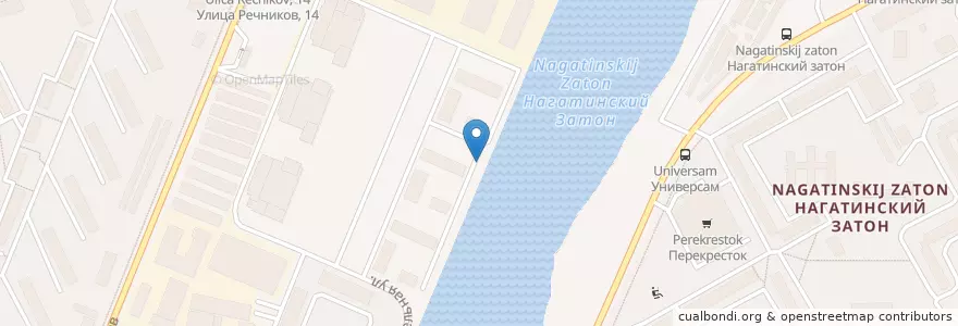 Mapa de ubicacion de Амфитеатр Ривер Парк en Russia, Distretto Federale Centrale, Москва, Южный Административный Округ, Район Нагатинский Затон.