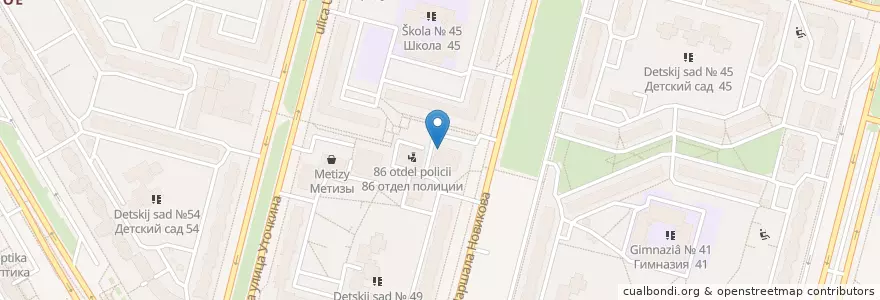 Mapa de ubicacion de School Gran en Russia, Northwestern Federal District, Leningrad Oblast, Saint Petersburg, Приморский Район, Округ Озеро Долгое.