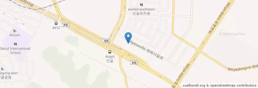 Mapa de ubicacion de 이동훈연세정형외과의원 en 대한민국, 경기도, 수정구.