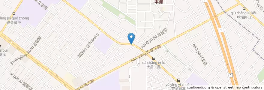 Mapa de ubicacion de 伍好黑輪 燒烤 en Taiwan, Kaohsiung, 三民區.
