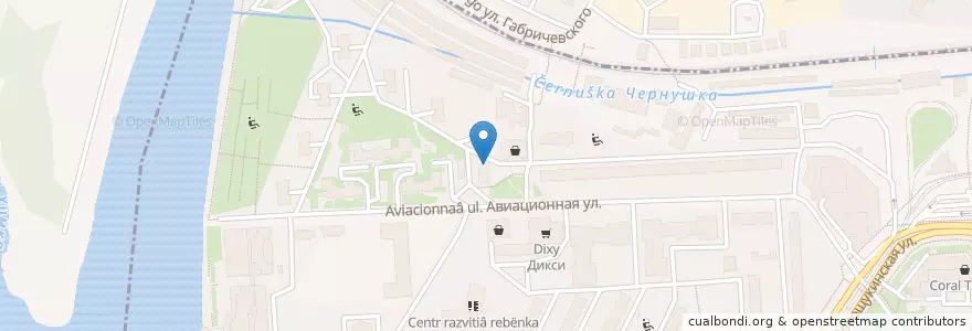 Mapa de ubicacion de Пивотека 465 en روسيا, Центральный Федеральный Округ, Москва, Северо-Западный Административный Округ, Район Щукино.