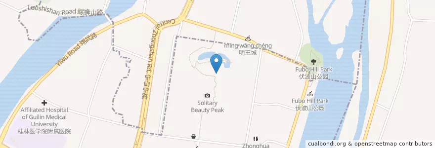 Mapa de ubicacion de 师大本部邮政所 en Китай, Гуанси-Чжуанский Автономный Район, 桂林市.