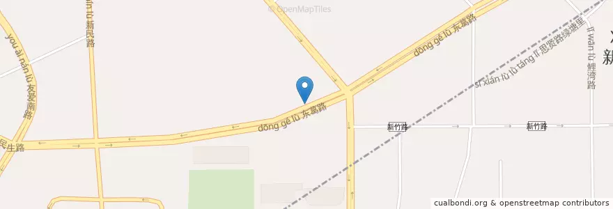 Mapa de ubicacion de 建设银行 en China, Guangxi, 南宁市 / Nanning, 青秀区 (Qingxiu), 新竹街道.