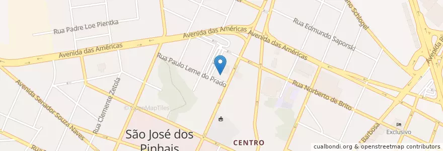 Mapa de ubicacion de VEM São José dos Pinhais en Brazilië, Regio Zuid, Paraná, Região Geográfica Intermediária De Curitiba, Região Metropolitana De Curitiba, Microrregião De Curitiba, São José Dos Pinhais.