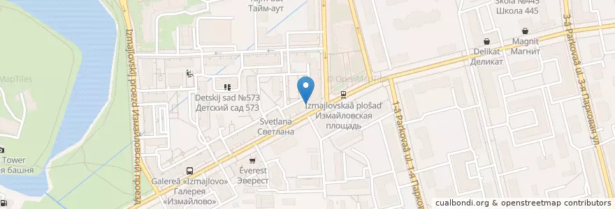 Mapa de ubicacion de Стардог!s en Rusland, Centraal Federaal District, Moskou, Восточный Административный Округ, Район Измайлово.