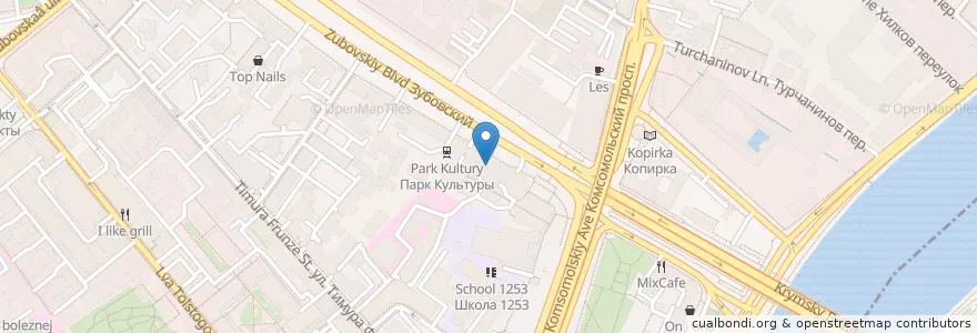 Mapa de ubicacion de Сбербанк en Россия, Центральный Федеральный Округ, Москва, Центральный Административный Округ, Район Хамовники.
