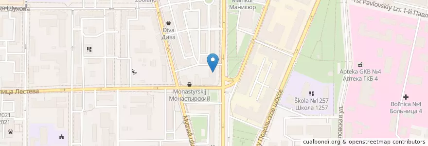 Mapa de ubicacion de Сбербанк en Rusland, Centraal Federaal District, Moskou, Южный Административный Округ, Даниловский Район.