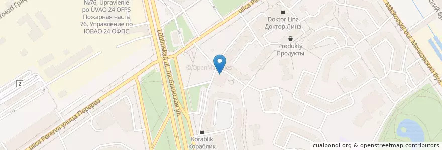 Mapa de ubicacion de Сбербанк en Rusia, Центральный Федеральный Округ, Москва, Юго-Восточный Административный Округ, Район Марьино.
