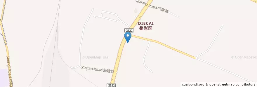 Mapa de ubicacion de Industrial and Commercial Bank of China en China, Guangxi, Guilin, Diecai District.