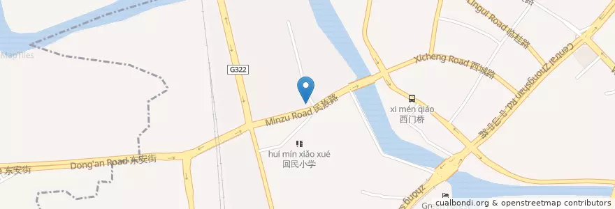 Mapa de ubicacion de 中国工商银行 en 중국, 광시 좡족 자치구, 桂林市, 象山区, 秀峰区, 南门街道.