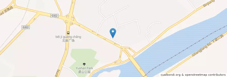 Mapa de ubicacion de 中国工商银行 en 중국, 광시 좡족 자치구, 桂林市, 叠彩区, 大河乡.