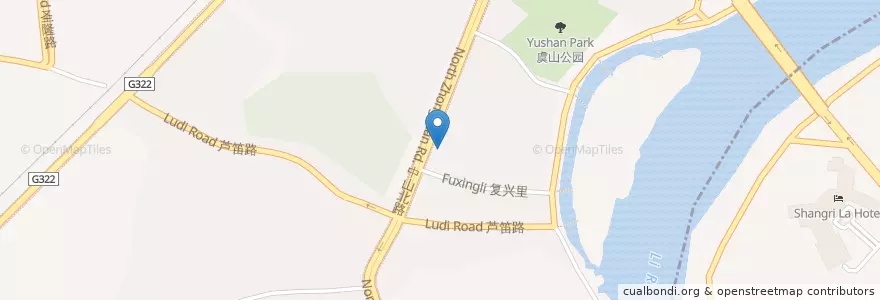Mapa de ubicacion de 中国工商银行 en 中国, 广西壮族自治区, 桂林市, 叠彩区.