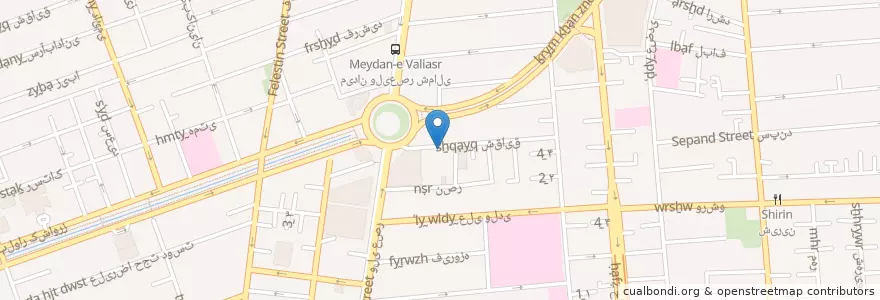 Mapa de ubicacion de داروخانه دکتر تافتاچی en Иран, Тегеран, شهرستان تهران, Тегеран, بخش مرکزی شهرستان تهران.