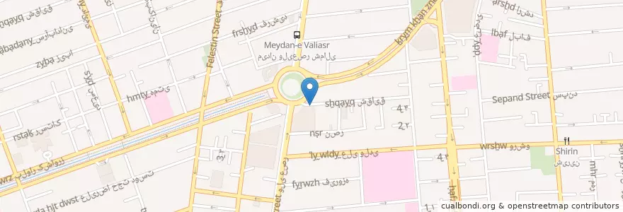 Mapa de ubicacion de شیلا en Iran, Téhéran, شهرستان تهران, Téhéran, بخش مرکزی شهرستان تهران.
