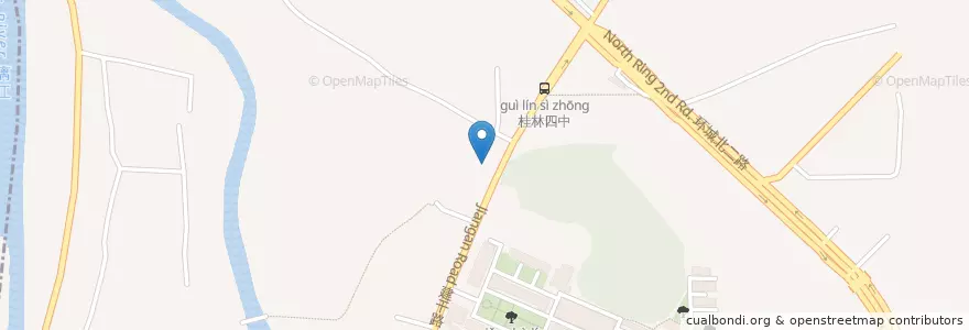 Mapa de ubicacion de China Construction Bank en China, Guangxi, Guilin, Qixing District.