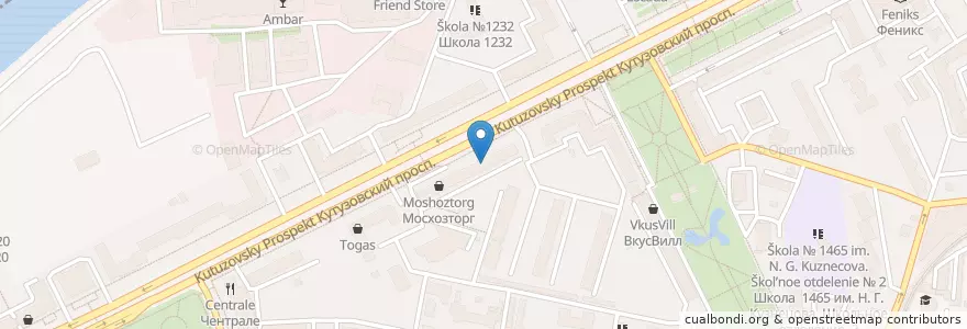 Mapa de ubicacion de Сбербанк en Rusya Federasyonu, Центральный Федеральный Округ, Москва, Район Дорогомилово.