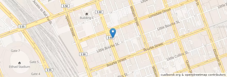 Mapa de ubicacion de Funky Curry II en Australië, Victoria, City Of Melbourne.