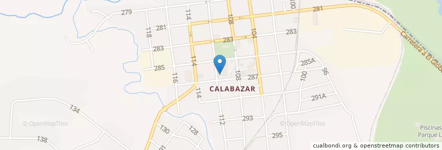 Mapa de ubicacion de Policlinico Calabazar en Cuba, L'Avana, Boyeros.