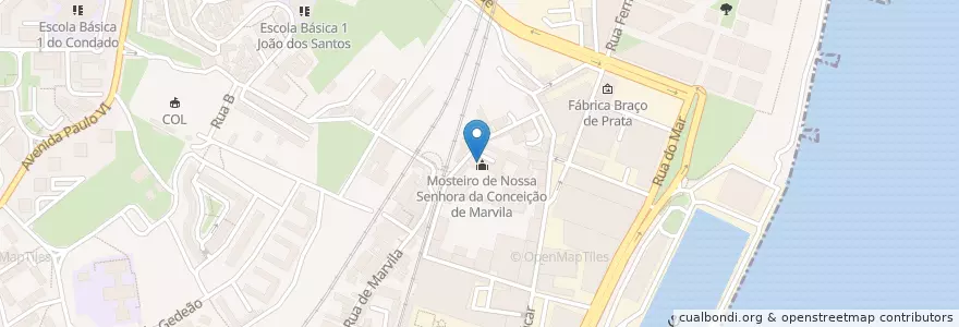 Mapa de ubicacion de Igreja de Santo Agostinho de Marvila en ポルトガル, Área Metropolitana De Lisboa, Lisboa, Grande Lisboa, リスボン, Marvila.